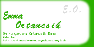 emma ortancsik business card